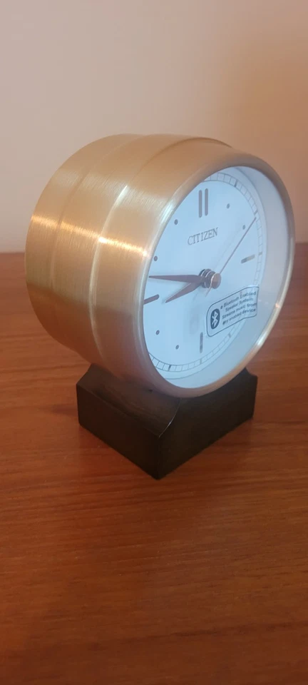Citizen Clock with Bluetooth Speaker CC3002 Brushed Gold Finish New on Sale - Image 2 of 4