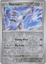 2024 Skarmory Common SV06: Twilight Masquerade 119/167 Reverse Holo LP-NM