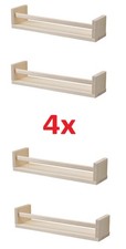 4x IKEA BEKVÄM Wooden Spice Jar Rack 40cm Wall Storage Holder Book Shelf