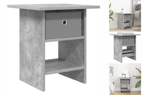 Nachttisch Nachtschrank Nachtkommode Beton Grau 41X40X45 Cm Holzwerkstoff-image