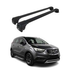 Dachträger Grundtäger für Opel Crossland / Crossland X 2019-2024 75kg Schwarz 2x