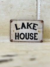 Miniature Scale 1:12 “Rusty Tin” Sign / Cottage Core