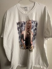 Cher 2002 Tour ( chrome hearts ) White XXL T-Shirt Original Rock & Pop