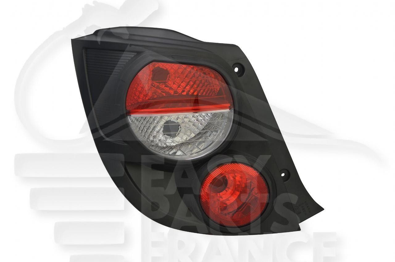 Feu arrière-gauche pour Chevrolet Aveo 3/5 portes 2006-2011 en ABS rouge