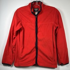 OshKosh Fleece Jacket Boys Size 12 Red Full Zip Pockets Outdoor Coat K