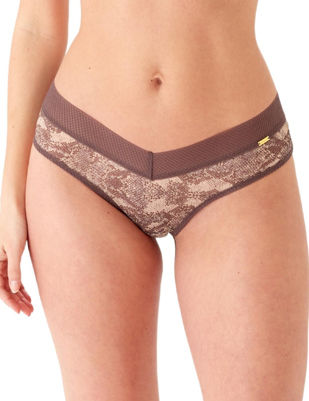 Gossard Glossies Snake Short Brief Knickers Size XL (16-18)