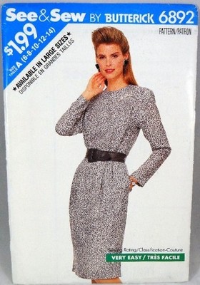 Butterick 6892 Dress, bust 34