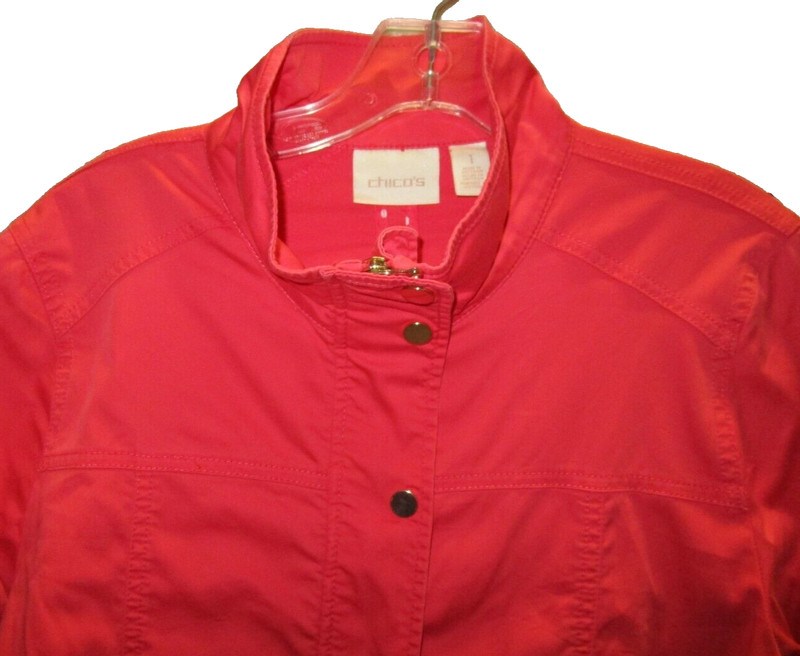 CHICO'S women awesome red light jacket size 1 excellent bright color !!