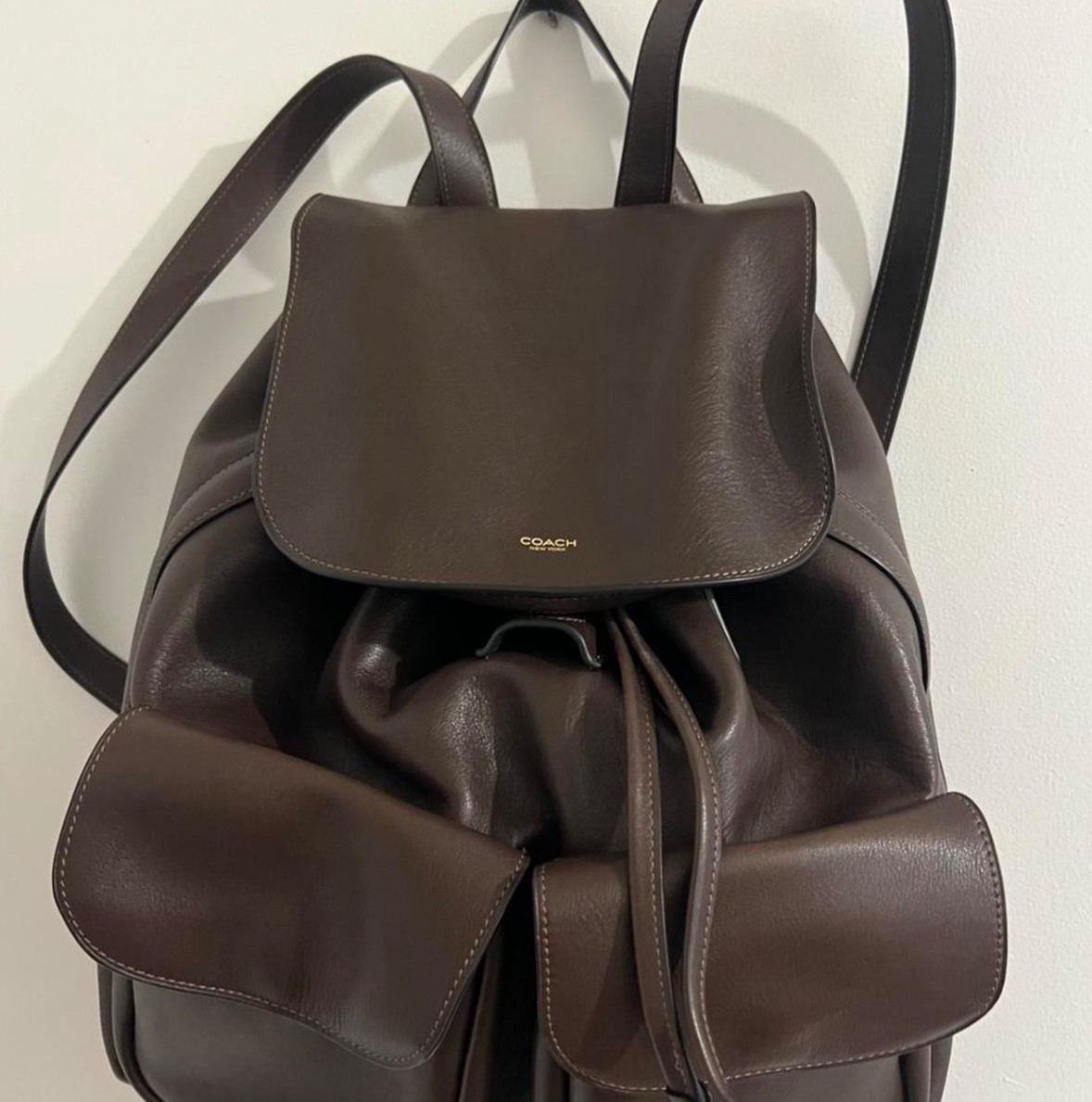 Coach Crosby Dark Brown Leather Backpack COACH® CZ | Crosby Backpack main image 3