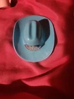 Vintage 1990's Western Fun Barbie Doll Blue Cowboy Cowgirl Hat Silver Heart