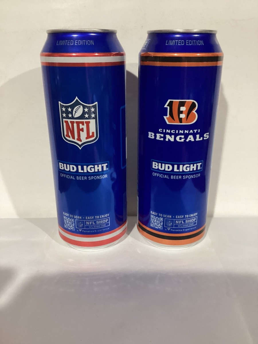 2025 BUD LIGHT NFL & CINCINNATI BENGALS 25 OZ BEER CAN *EMPTY CANS
