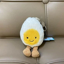 Jellycat Amuseables Boiled Egg Bag Charm Soft Plush Keychain Toy Gift NWT