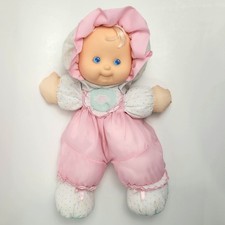 Vtg Puffalump Kids 13" Merri Pink Stuffed Baby Doll Girl Nylon Fisher Price 90s