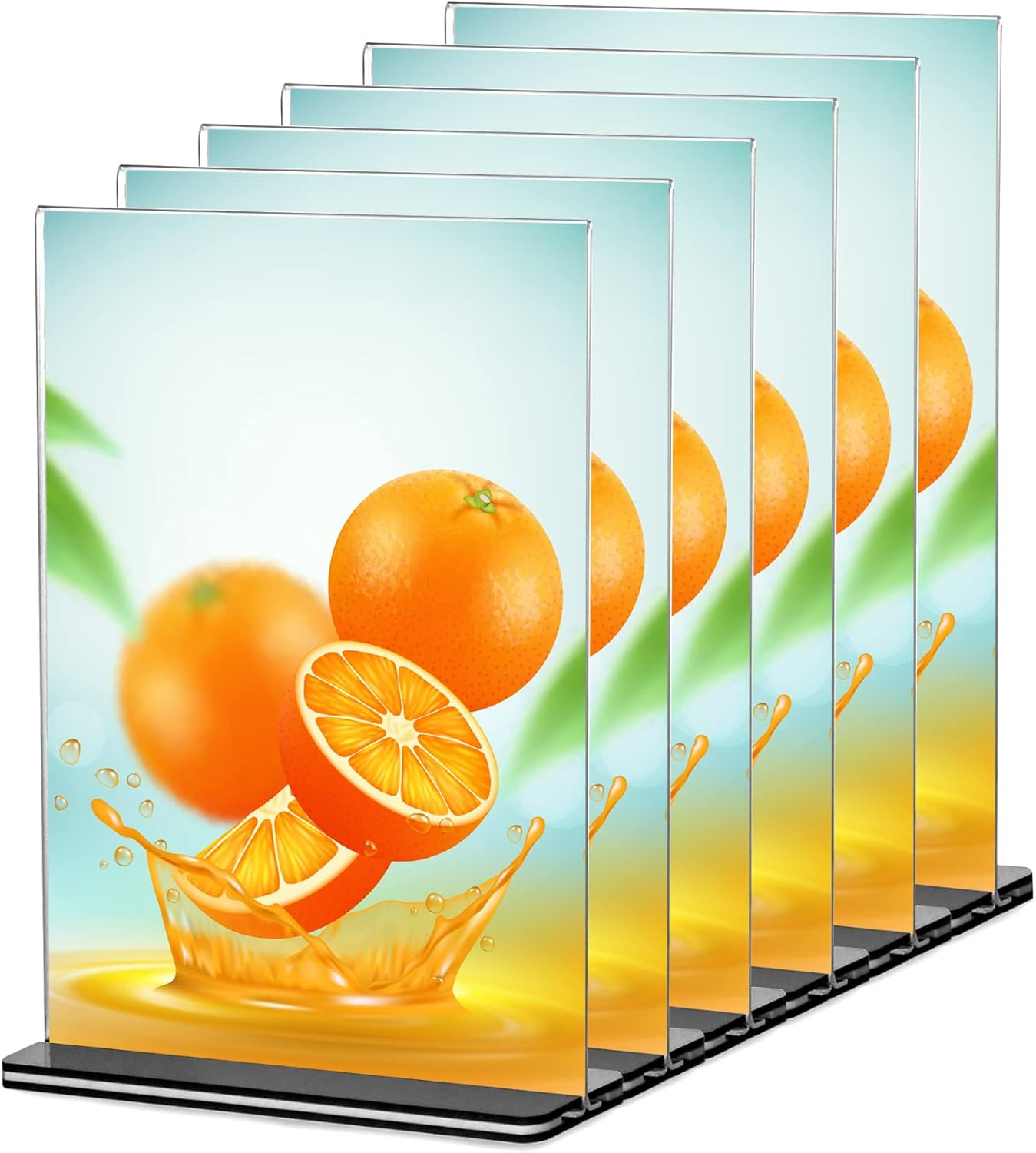 A5 Acryl Tischaufsteller Doppelseitig für Büro Restaurant Hochzeit 6er Set