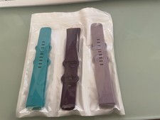 Set of 3 Fitbit Sense/Sense 2 or Versa 3/4 Band Pack Silicone UNUSED