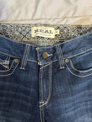 Ariat R.E.A.L. Women s Jeans Slim Fit Mid Rise Medium Wash
