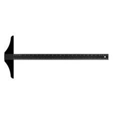 Aluminum T-Square 24-inch Black for Art Framing Drafting Technical Drawing