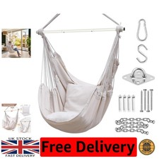 XL Portable Swing Chair with 2 Cushions - Elegant Indoor & Outdoor Relaxation