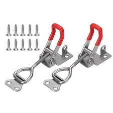 2Pack 4002 Stainless Steel Adjustable Toggle Latch W Hole Leather Case Silver