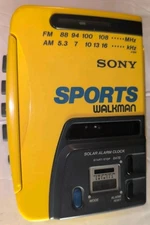 SONY ● SPORTS WALKMAN WM-AF58 ● AM/FM RADIO, CASSETTE PLAYER & SOLAR ALARM CLOCK