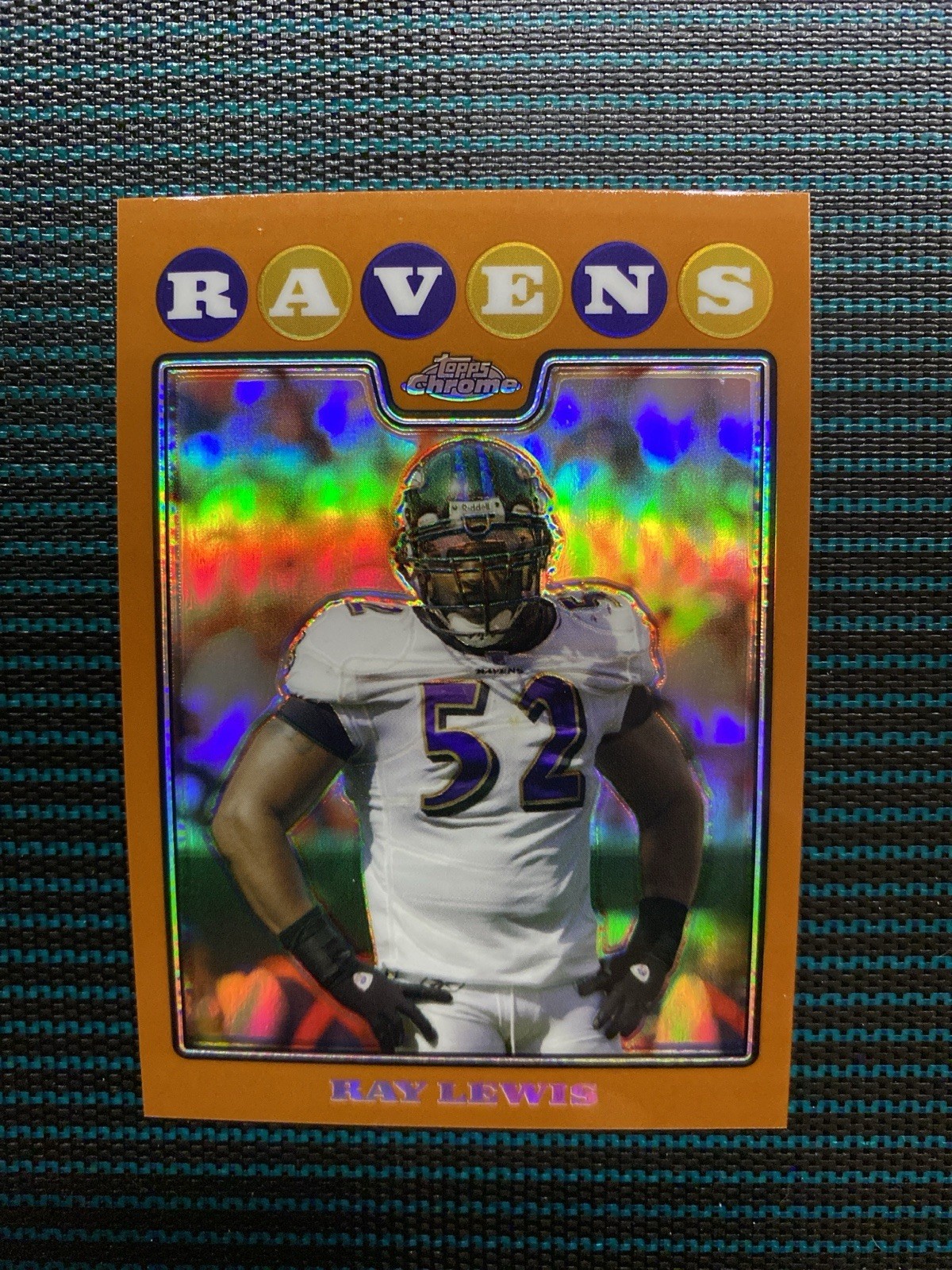 2008 Topps Chrome Ray Lewis Orange Refractor /425 Ravens HOF LB #TC116