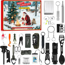 Survival Advent Calendar 2026 for Men Teens, 24 Days Christmas Countdown