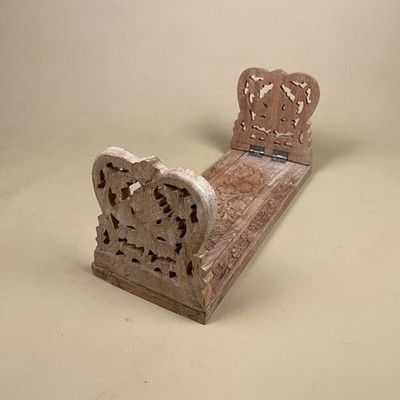 Anglo Indian Extending Book Slide EndsHand Carved Antique Victorian Style
