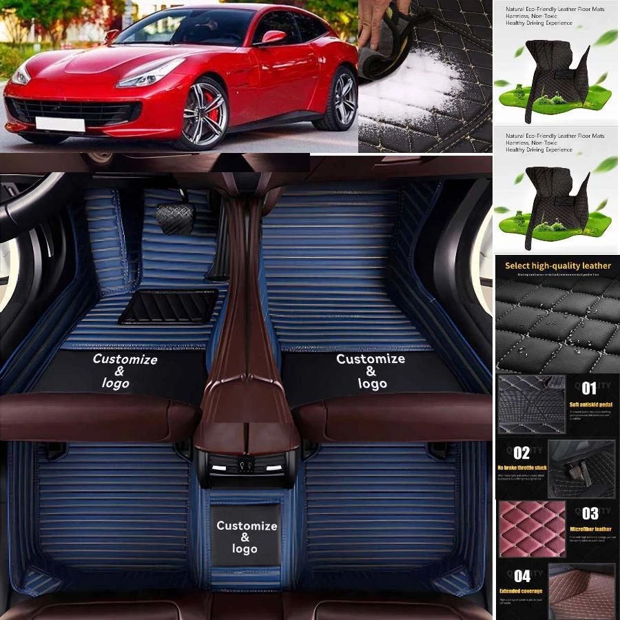 For Ferrari GTC4 Lusso Car Floor Mats Auto Carpets All Weather Waterproof - Imagem 4 de 4