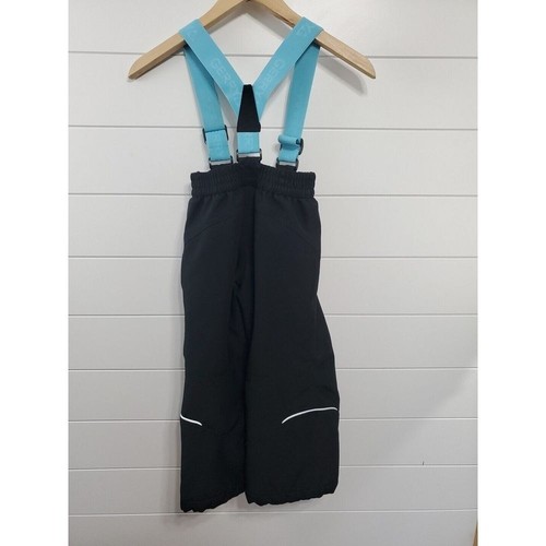 Gerry Girl's Youth Performance Overall Snow Pants Size XS 5/6 Black Fleece Lined - Picture 11 of 12