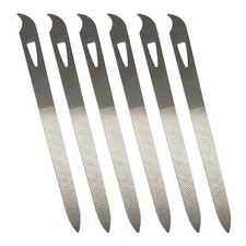 Nail Files for Natural Nails 6 Pack , Metal 6 Pcs/Silver/5.5 IN, Silver