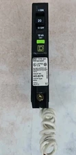 Square D QO120AFI 1 Pole 20 Amp Plug In Arc Fault Interrupter Breaker 