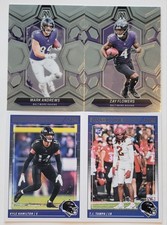 4 Card Lot- 2024 Panini BAL Ravens 🏈 (Andrews, Flowers, Hamilton, Tampa RC)