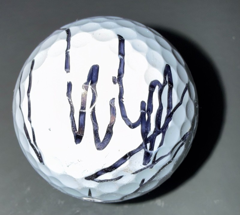 FRANCESCO MOLINARI SIGNED AUTOGRAPHED GOLF BALL W/DISPLY CUBE COA #JJ22025