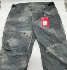 Helly Hansen Men's Sogn Waterproof Insulated Cargo Pants-Black Marble-Size: XL