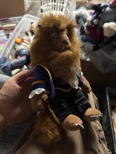 Disney Beauty And The Beast 8" Bean Bag "BEAST" Plush Vintage 2003