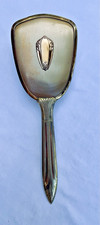 Vintage Brass Handled Nylon Bristles Vanity Hair Brush - Made in USA - Unbranded