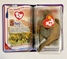 TY Teenie Beanies STEG the Dinosaur - McDonald's Dinosaur Trio Happy Meal Toy