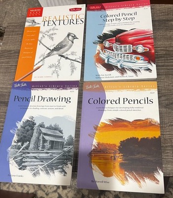 Walter Foster Artist's Library Series Pencil Drawing Colored Pencils Set of 4