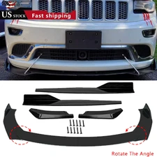 For Jeep Front Bumper Lip Chin Spoiler Body Kit Splitter Side Skirt