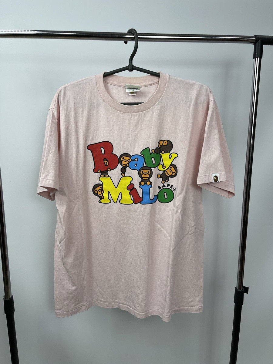 Bape Tee Hanger Bape Milo T-Shirt Pink Size L Logo