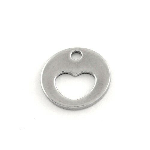 Stainless Steel Heart Charms Silver trend rank Pack 5 12mm Of Max 43% OFF