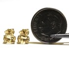 New 14k yellow gold oval Citrine gemstone stud earrings 1.7g november birthstone — photo 7