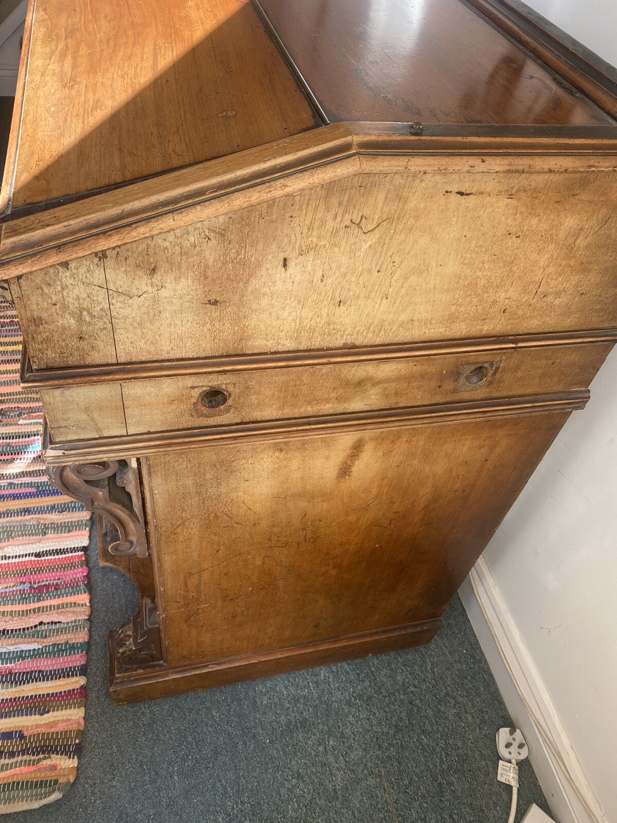 Victorian Carved Harmonium Reed Organ by H Farrant of Brighton in