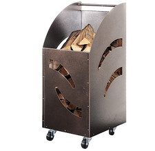 CARRELLO PORTALEGNA TANK in ferro battuto con ruote