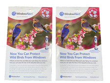 2 WINDOW ALERT ANTI-COLLISION CLINGS LEAF DECALS SAVE PREVENT BIRD WINDOW STRIKE
