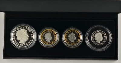2009 SILVER PROOF 4 COIN PIEDFORT SET - KEW GARDENS , DARWIN