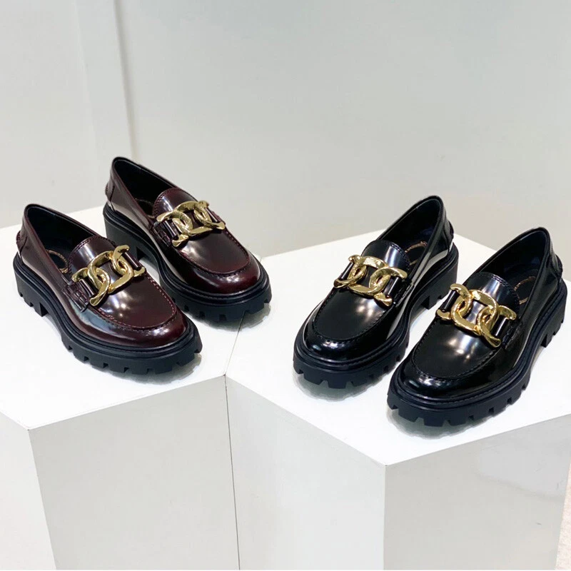 TOD’S Scarpe mocassini Tod's donna bordeaux suola spessa punta tonda