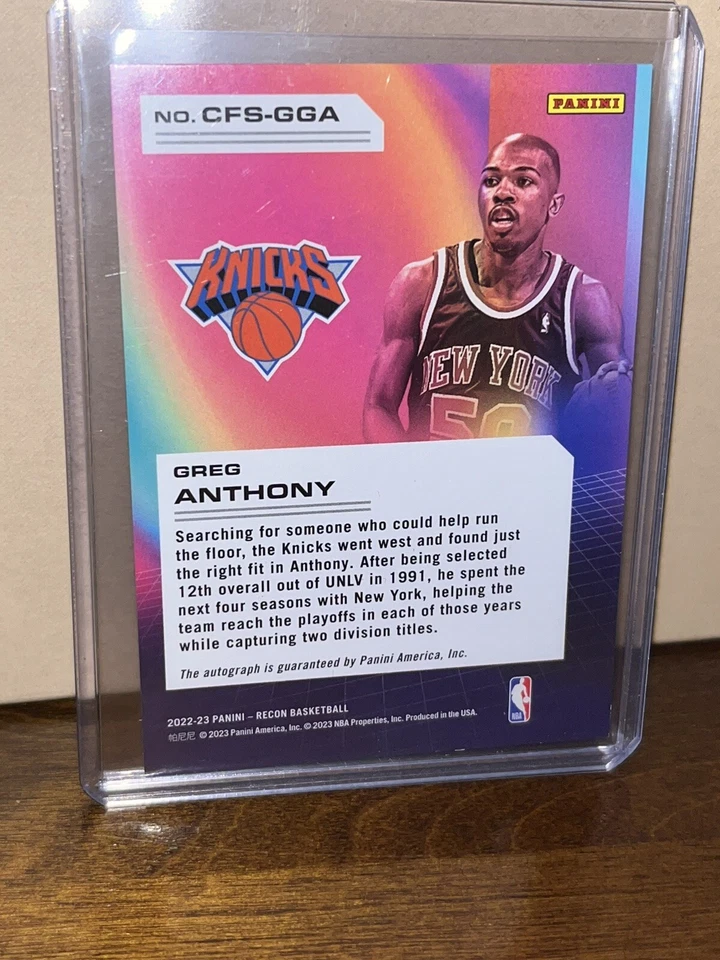 2022-23 帕尼尼 Recon Greg Anthony 声称成名签名尼克斯队 /49 #CFS-GGA — 第 3/4 张图片