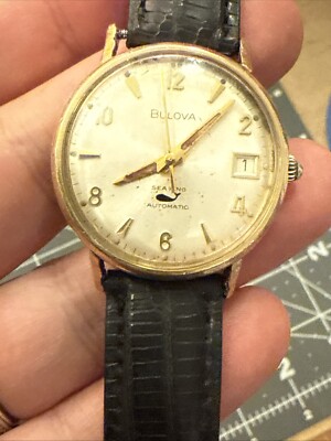 Bulova Sea King Automatic 11 Anacd CD Men's Watch 10k RGP Case