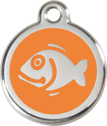 Red Dingo "Fish" Engraved Pet Dog & Cat ID Tag - Free Engraving - 11 Colours - Picture 17 of 25